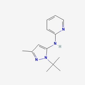 molecular formula C13H18N4 B13084018 N-(1-(Tert-butyl)-3-methyl-1H-pyrazol-5-YL)pyridin-2-amine 