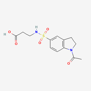 molecular formula C13H16N2O5S B1308403 3-{[(1-Acetyl-2,3-dihydro-1H-indol-5-YL)sulfonyl]-amino}propanoic acid CAS No. 108583-90-0