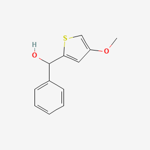 molecular formula C12H12O2S B13084033 (4-Methoxythiophen-2-yl)(phenyl)methanol 