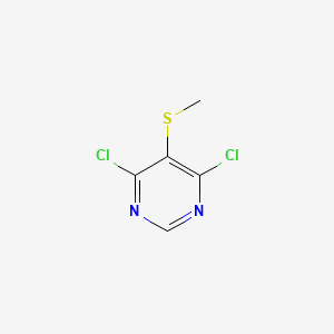 molecular formula C5H4Cl2N2S B13084047 4,6-Dichloro-5-(methylthio)pyrimidine 