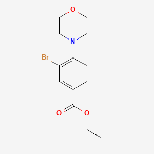 molecular formula C13H16BrNO3 B13084060 Ethyl 3-bromo-4-morpholinobenzoate CAS No. 1131594-63-2