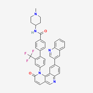 N-(1-methylpiperidin-4-yl)-4-[4-(2-oxo-9-quinolin-3-ylbenzo[h][1,6]naphthyridin-1-yl)-2-(trifluoromethyl)phenyl]benzamide