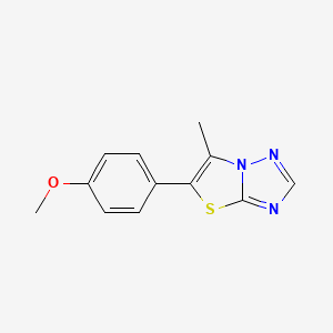 molecular formula C12H11N3OS B13084087 5-(4-Methoxyphenyl)-6-methylthiazolo[3,2-B][1,2,4]triazole 