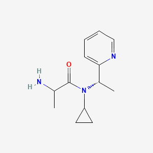 2-amino-N-cyclopropyl-N-[(1S)-1-pyridin-2-ylethyl]propanamide