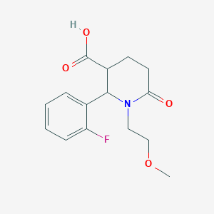 2-(2-Fluorophenyl)-1-(2-methoxyethyl)-6-oxopiperidine-3-carboxylic acid