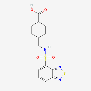 molecular formula C14H17N3O4S2 B1308421 4-{[(2,1,3-苯并噻二唑-4-磺酰基)氨基]-甲基}环己烷甲酸 CAS No. 899721-22-3