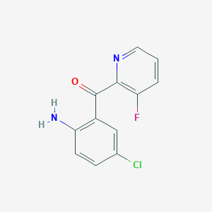 molecular formula C12H8ClFN2O B13084223 (2-Amino-5-chlorophenyl)(3-fluoropyridin-2-yl)methanone 