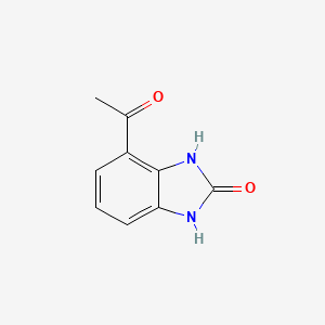 molecular formula C9H8N2O2 B13084261 4-Acetyl-1H-benzo[d]imidazol-2(3H)-one 