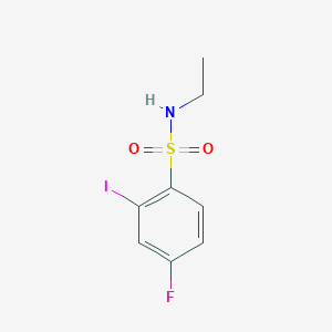 molecular formula C8H9FINO2S B13084262 N-Ethyl-4-fluoro-2-iodobenzene-1-sulfonamide 