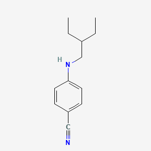 molecular formula C13H18N2 B13084269 4-[(2-Ethylbutyl)amino]benzonitrile 