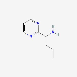 molecular formula C8H13N3 B13084282 1-(Pyrimidin-2-YL)butan-1-amine 