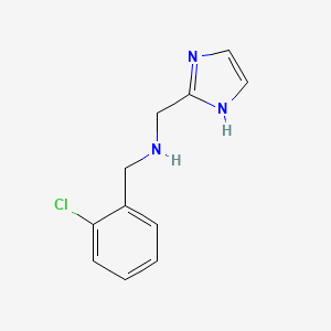 molecular formula C11H12ClN3 B13084306 [(2-Chlorophenyl)methyl](1H-imidazol-2-ylmethyl)amine 