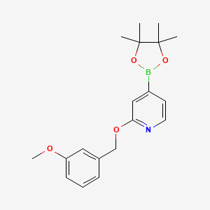 2-((3-Methoxybenzyl)oxy)-4-(4,4,5,5-tetramethyl-1,3,2-dioxaborolan-2-yl)pyridine