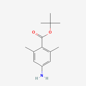 molecular formula C13H19NO2 B13084374 tert-Butyl 4-amino-2,6-dimethylbenzoate 