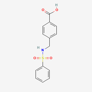 molecular formula C14H13NO4S B1308440 4-{[(Phenylsulfonyl)amino]methyl}benzoic acid CAS No. 178693-27-1