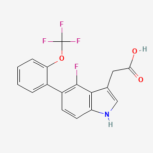 4-Fluoro-5-(2-(trifluoromethoxy)phenyl)indole-3-acetic acid