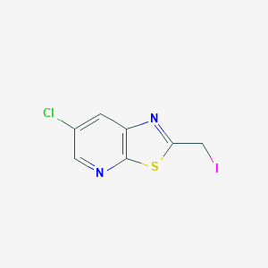 molecular formula C7H4ClIN2S B13084480 6-Chloro-2-(iodomethyl)thiazolo[5,4-b]pyridine CAS No. 1256478-42-8