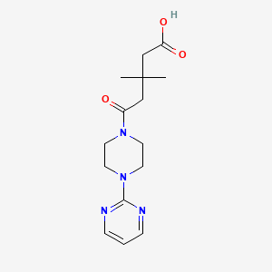 3,3-Dimethyl-5-oxo-5-(4-(pyrimidin-2-yl)piperazin-1-yl)pentanoic acid