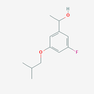 molecular formula C12H17FO2 B13084518 1-(3-Fluoro-5-isobutoxyphenyl)ethanol CAS No. 1443335-24-7