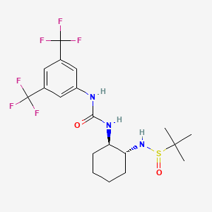 (S)-N-((1R,2R)-2-(3-(3,5-Bis(trifluoromethyl)phenyl)ureido)cyclohexyl)-2-methylpropane-2-sulfinamide