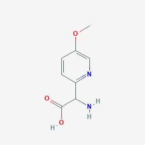 molecular formula C8H10N2O3 B13084618 2-Amino-2-(5-methoxy(2-pyridyl))acetic acid 