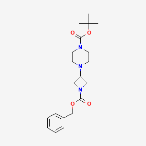 molecular formula C20H29N3O4 B13084633 tert-Butyl 4-(1-((benzyloxy)carbonyl)azetidin-3-yl)piperazine-1-carboxylate CAS No. 1245646-73-4