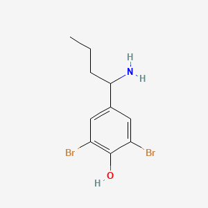 4-(1-Aminobutyl)-2,6-dibromophenol