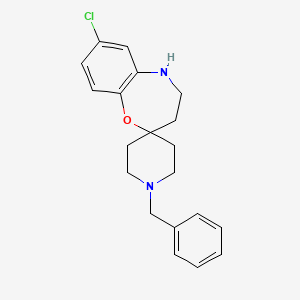 molecular formula C20H23ClN2O B13084678 1'-Benzyl-7-chloro-4,5-dihydro-3H-spiro[benzo[B][1,4]oxazepine-2,4'-piperidine] 