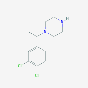 B1308468 1-[1-(3,4-Dichloro-phenyl)-ethyl]-piperazine CAS No. 514787-47-4