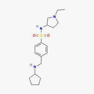 4-((Cyclopentylamino)methyl)-N-(1-ethylpyrrolidin-3-yl)benzenesulfonamide