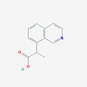 molecular formula C12H11NO2 B13084685 2-(Isoquinolin-8-yl)propanoic acid 