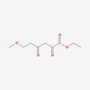 molecular formula C9H14O5 B13084698 6-Methoxy-2,4-dioxo-hexanoic acid ethyl ester 