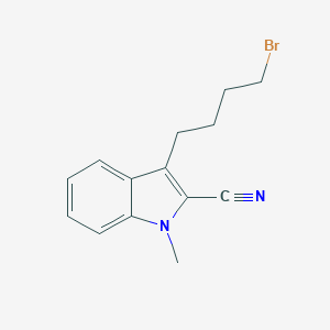 molecular formula C14H15BrN2 B130847 3-(4-Bromobutyl)-1-methyl-1H-indole-2-carbonitrile CAS No. 148237-18-7