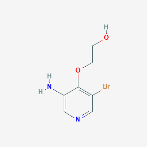 molecular formula C7H9BrN2O2 B13084708 2-[(3-Amino-5-bromopyridin-4-yl)oxy]ethan-1-ol 