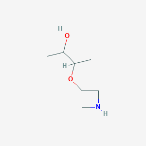 molecular formula C7H15NO2 B13084730 3-(Azetidin-3-yloxy)butan-2-ol 