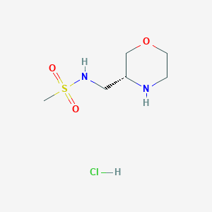 molecular formula C6H15ClN2O3S B13084742 (R)-N-(Morpholin-3-ylmethyl)methanesulfonamide hcl 