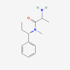 molecular formula C13H20N2O B13084746 2-amino-N-methyl-N-[(1S)-1-phenylpropyl]propanamide 