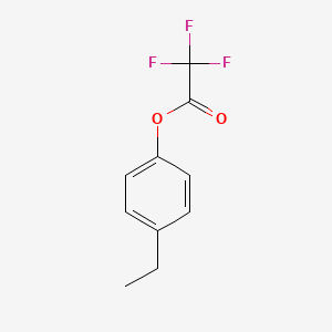 molecular formula C10H9F3O2 B13084748 Acetic acid, trifluoro-, 4-ethylphenyl ester 