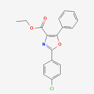 molecular formula C18H14ClNO3 B13084774 Ethyl 2-(4-chlorophenyl)-5-phenyloxazole-4-carboxylate 