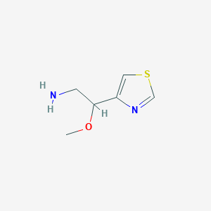 molecular formula C6H10N2OS B13084781 2-Methoxy-2-(1,3-thiazol-4-yl)ethan-1-amine 