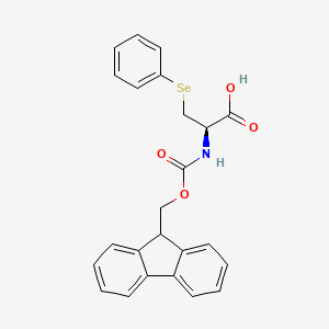 molecular formula C24H21NO4Se B13084831 N-[(9H-Fluoren-9-ylmethoxy)carbonyl]-3-(phenylseleno)-L-alanine 