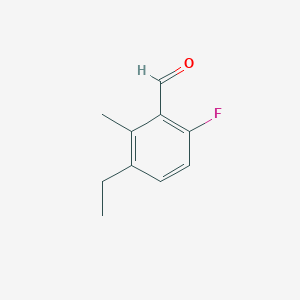 molecular formula C10H11FO B13084859 3-Ethyl-6-fluoro-2-methylbenzaldehyde 