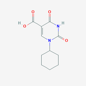 molecular formula C11H14N2O4 B13084868 1-Cyclohexyl-2,4-dioxo-1,2,3,4-tetrahydropyrimidine-5-carboxylic acid CAS No. 30695-22-8