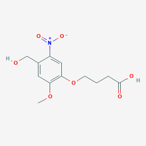 molecular formula C12H15NO7 B1308488 4-(4-(Hydroxymethyl)-2-methoxy-5-nitrophenoxy)butanoic acid CAS No. 355017-64-0