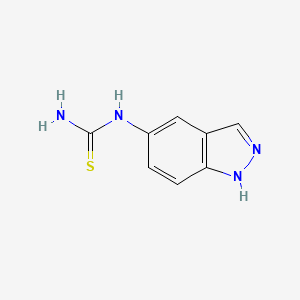 molecular formula C8H8N4S B1308489 1H-indazol-5-ylthiourea CAS No. 381211-81-0