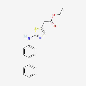 Ethyl 2-(2-([1,1'-biphenyl]-4-ylamino)thiazol-5-yl)acetate