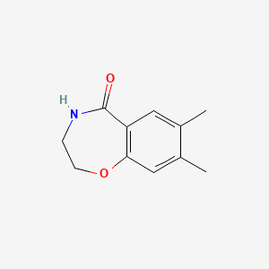 molecular formula C11H13NO2 B13084905 7,8-Dimethyl-3,4-dihydrobenzo[f][1,4]oxazepin-5(2H)-one 