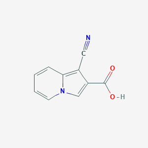 molecular formula C10H6N2O2 B13084908 1-Cyanoindolizine-2-carboxylic acid CAS No. 852562-13-1