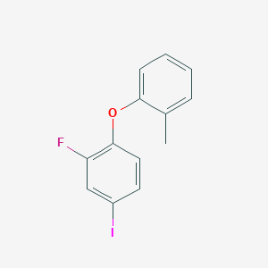 molecular formula C13H10FIO B13084918 2-Fluoro-4-iodo-1-(O-tolyloxy)benzene 