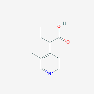 molecular formula C10H13NO2 B13084924 2-(3-Methylpyridin-4-yl)butanoic acid 